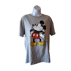 Disney Mickey Mouse Unisex Graphic TShirt Large Gray Streetwear Nostalgia